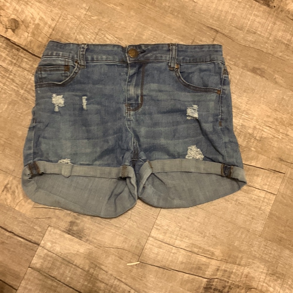 Blue Jean shorts with rips